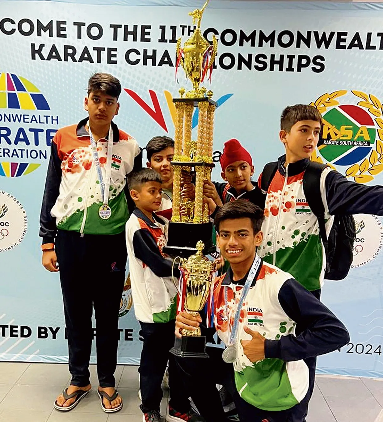 Lakshay won the gold medal in the Commonwealth Karate Championship