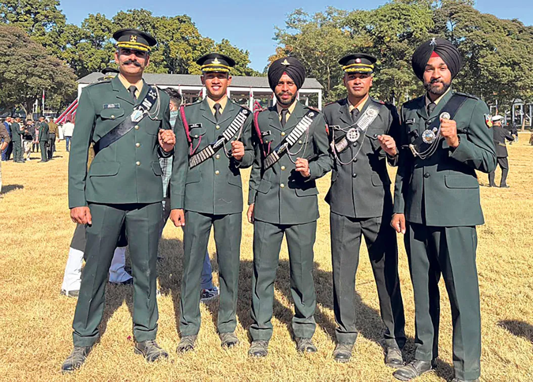 Eight young men from Punjab became commissioned officers in the Indian Army