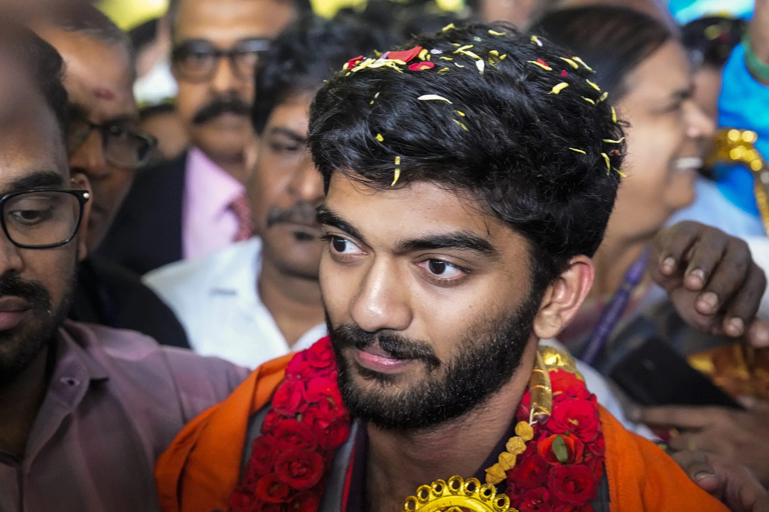 World Chess Champion Gukesh received a grand welcome in Chennai on his return to his homeland