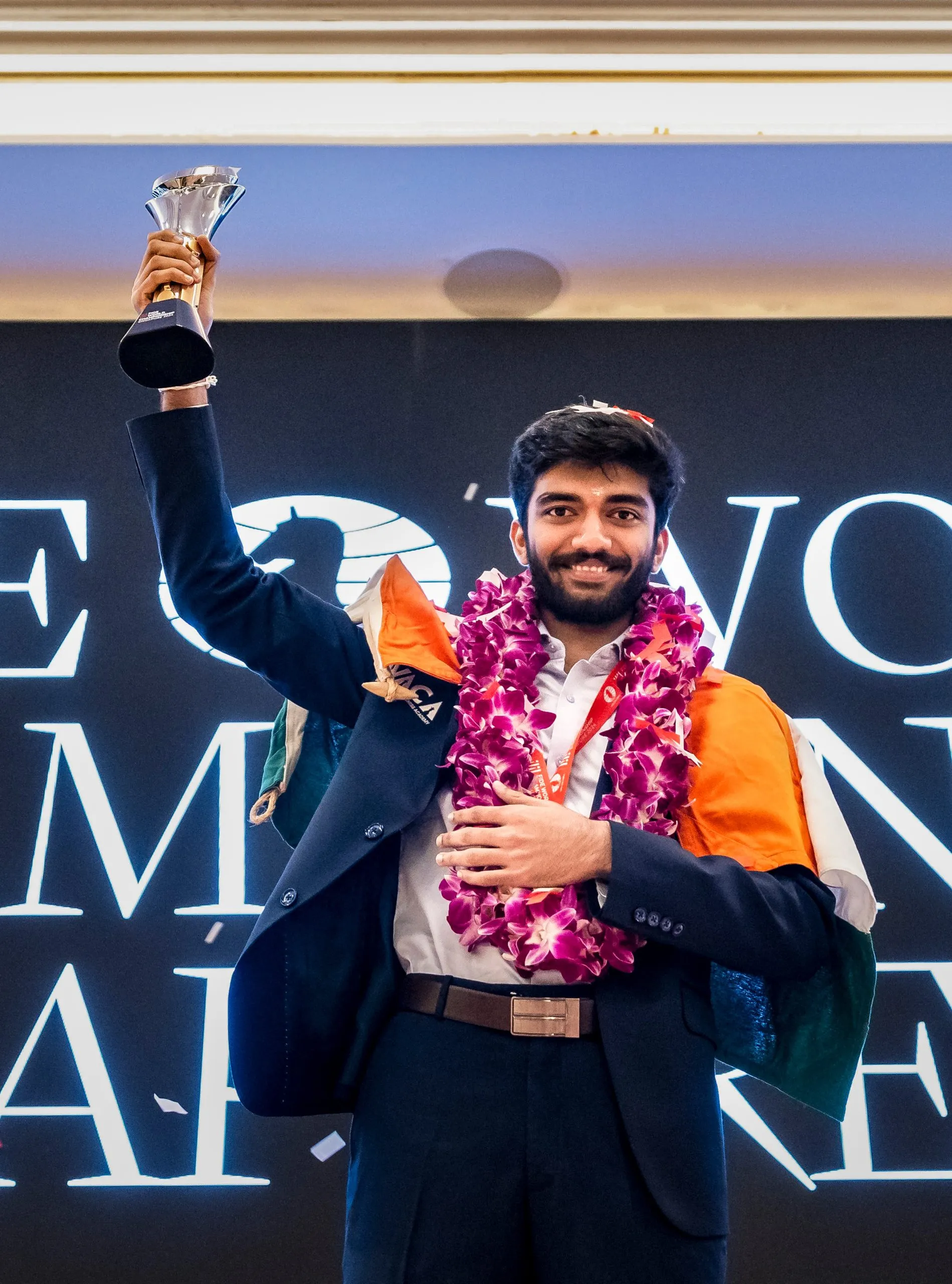 Gukesh gets his trophy The journey of becoming a world champion is no less than a dream: Gukesh