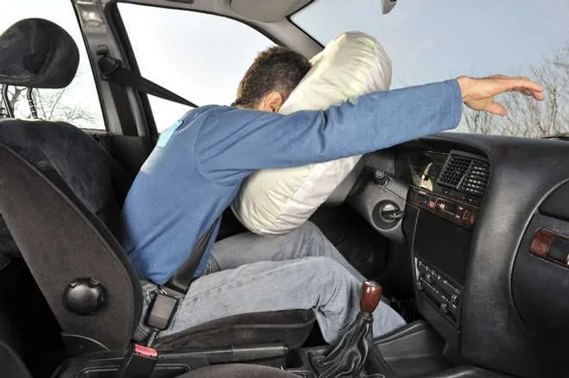 Child dies due to airbag impact