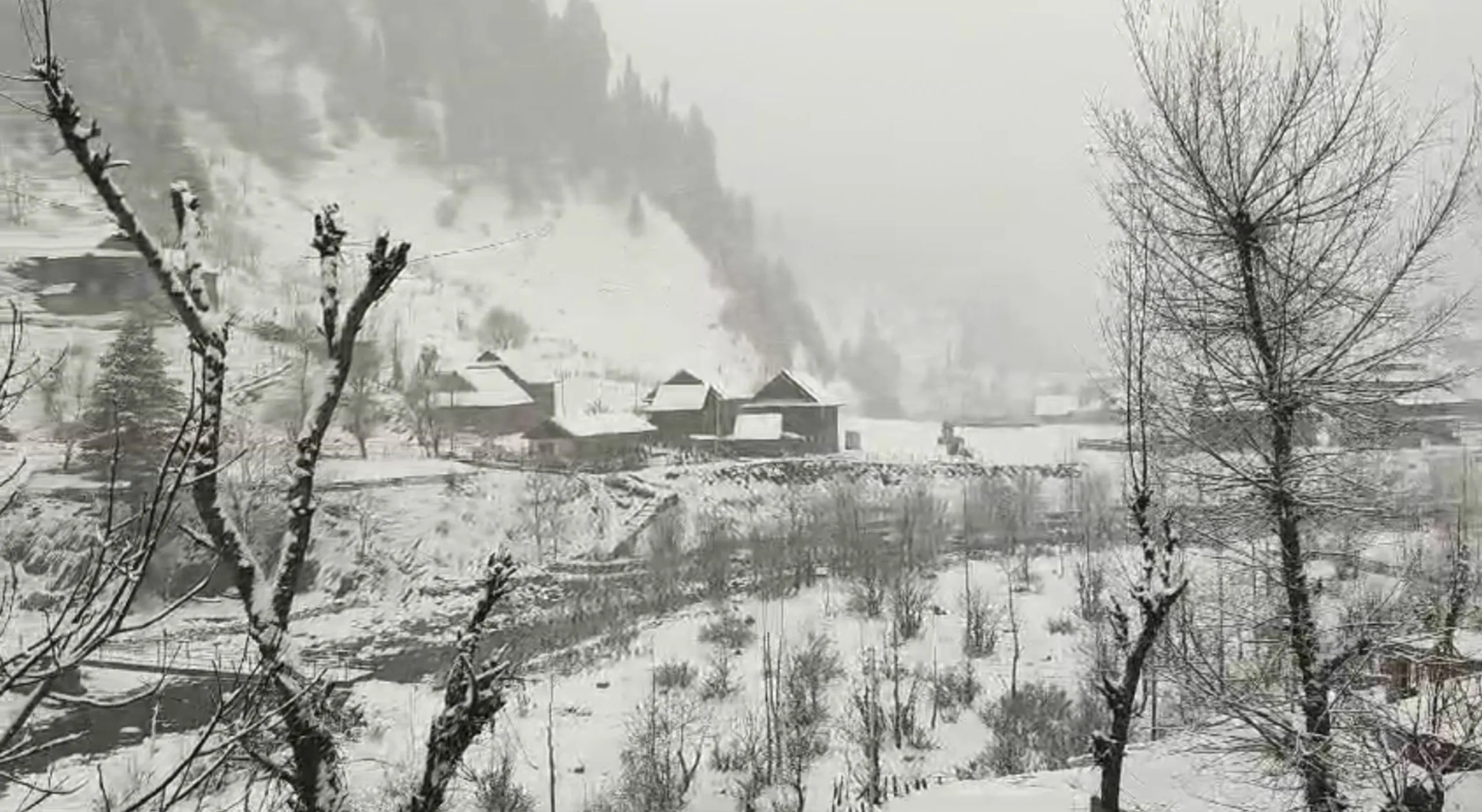 Snow: Jammu and Kashmir: Again snowfall in Machhil sector of Kupwara