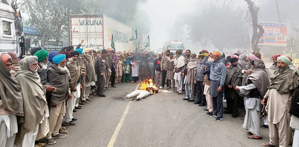 Protests by farmers against the central government