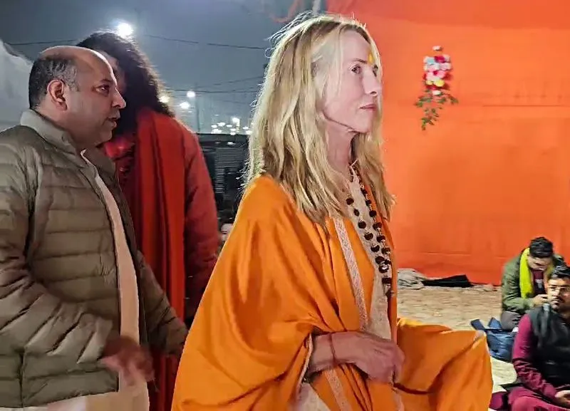 Maha Kumbh Steve Jobs wife Lauren Powell took initiation