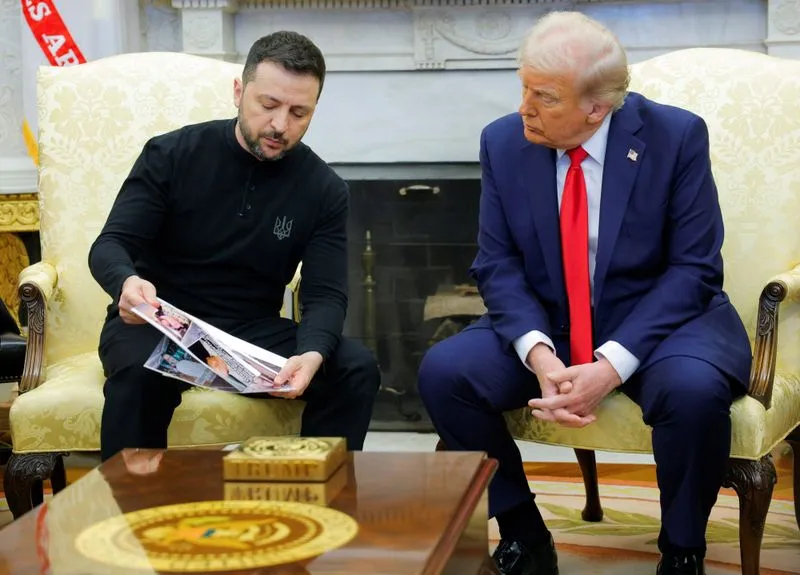 Zelenky Meets Treensky calls with Trump in White House